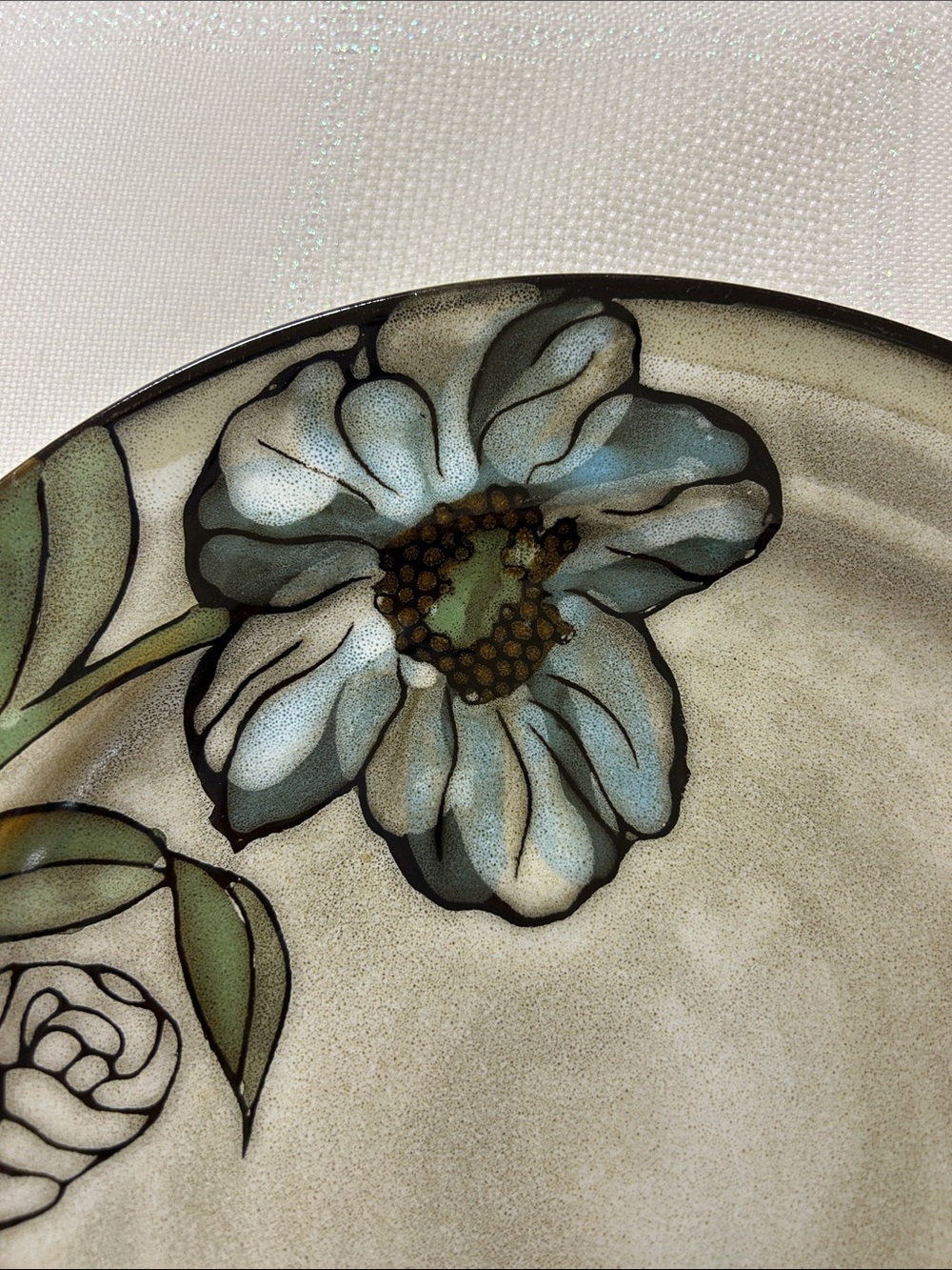 Pfaltzgraff Floral Ceramic Dinner Plate in Sage and Multicolor Accents image 2